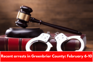 Recent arrests in Greenbrier County: February 6-10