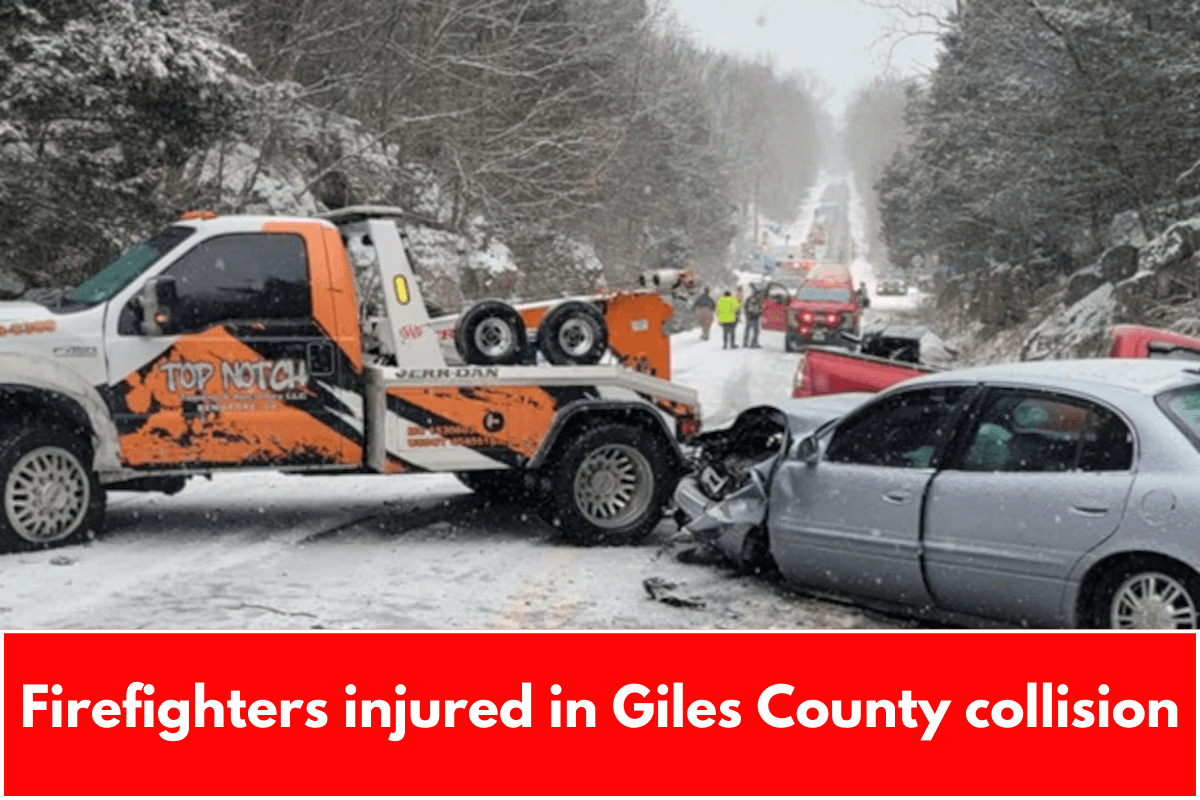 Firefighters injured in Giles County collision