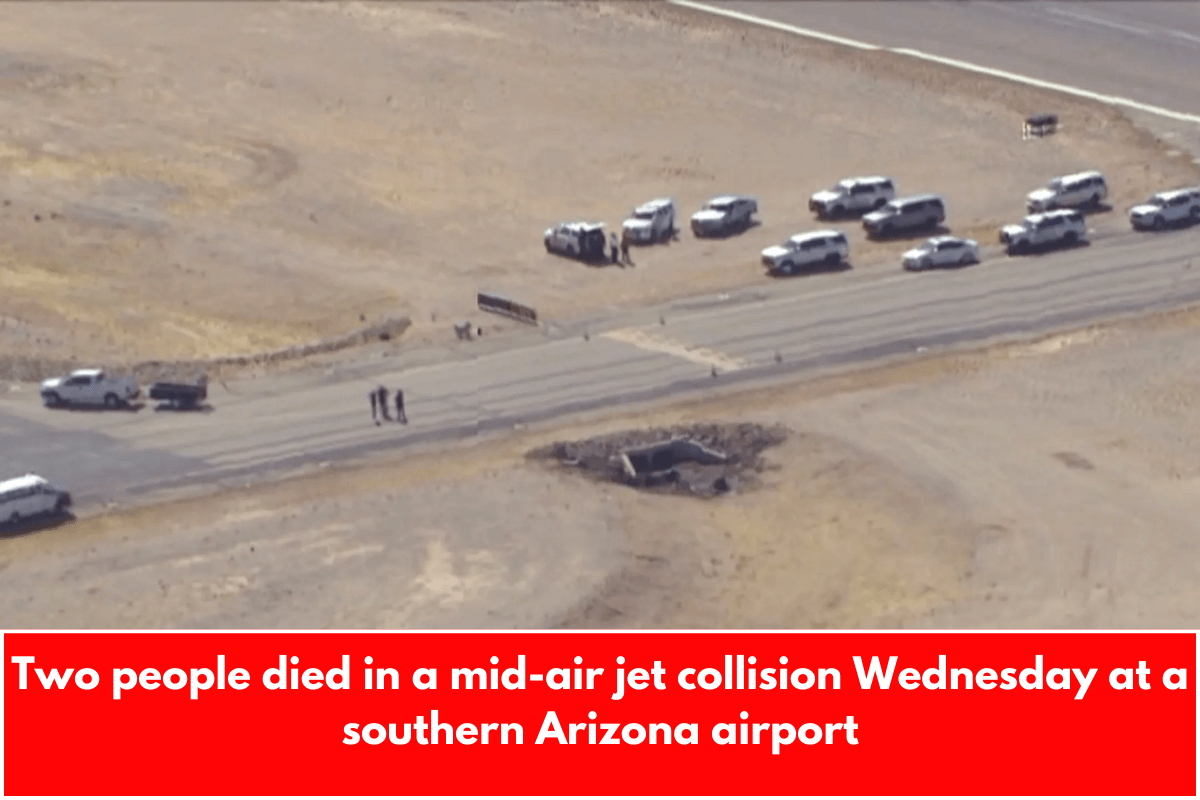 Two people died in a mid-air jet collision Wednesday at a southern Arizona airport