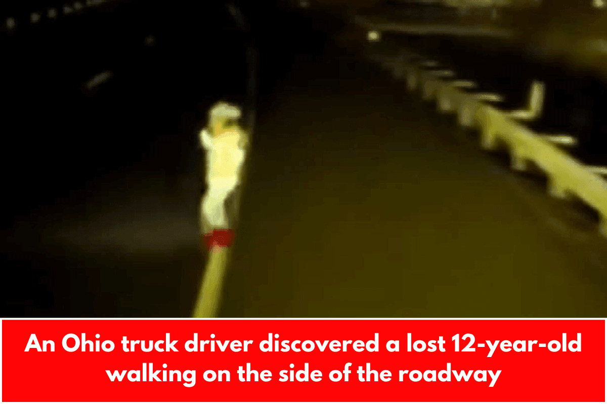 An Ohio truck driver discovered a lost 12-year-old walking on the side of the roadway