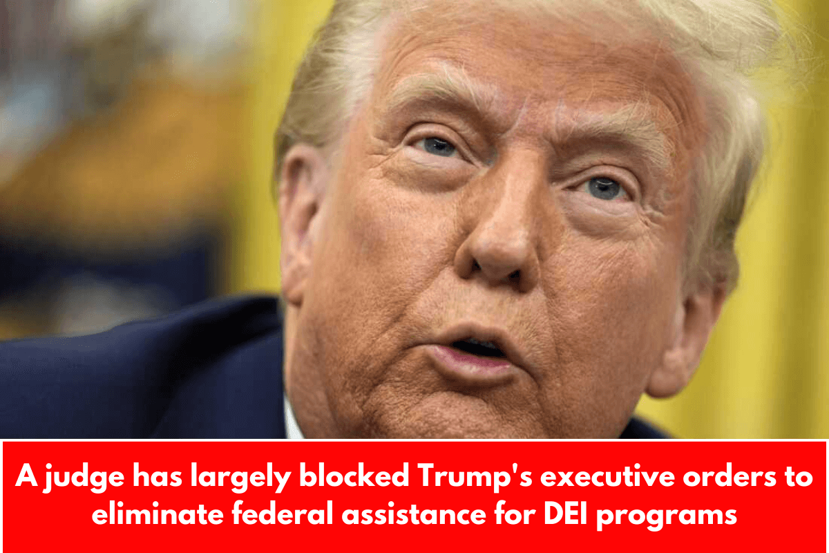 A judge has largely blocked Trump's executive orders to eliminate federal assistance for DEI programs