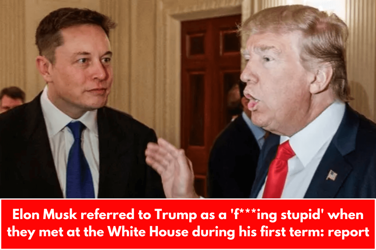 Elon Musk referred to Trump as a 'f***ing stupid' when they met at the White House during his first term: report