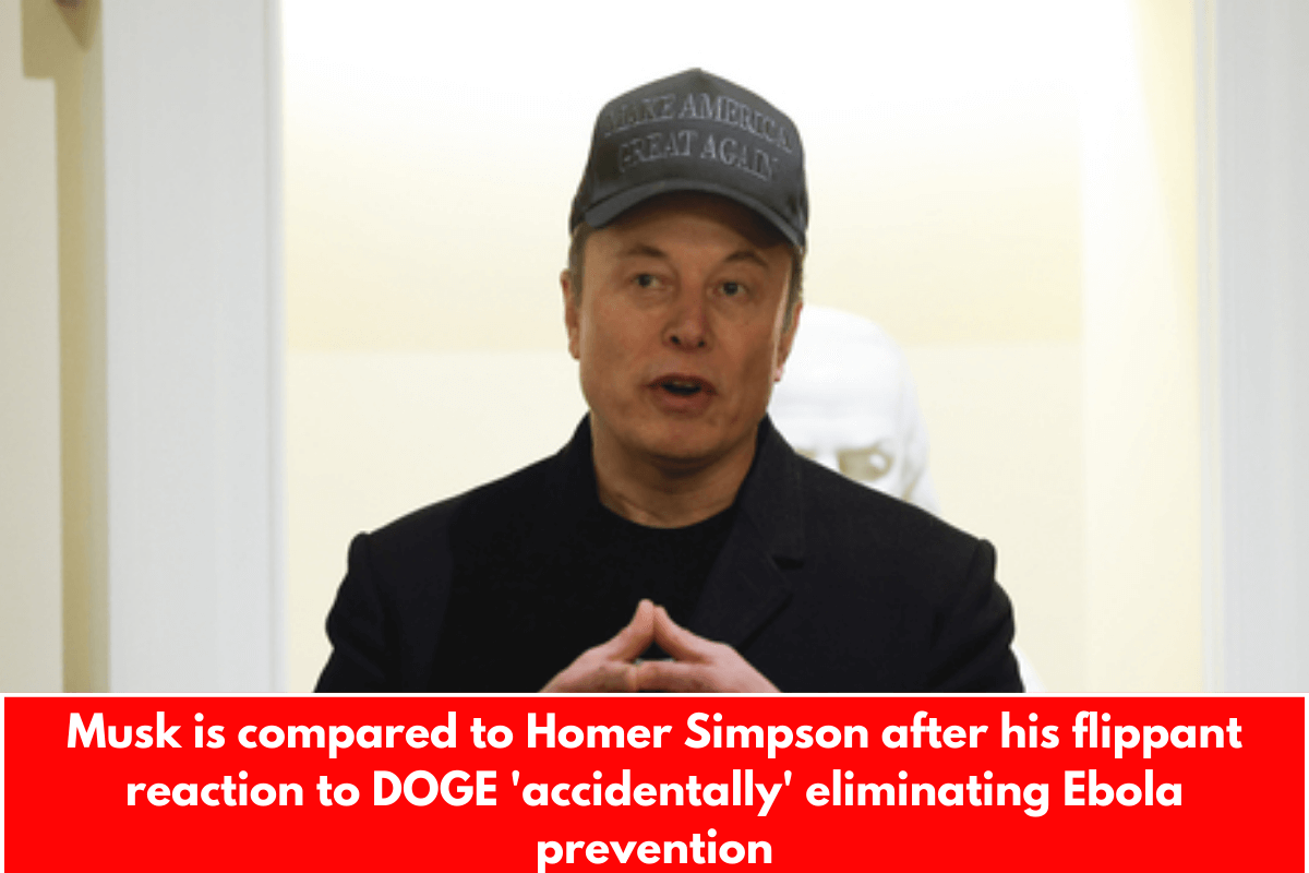 Musk is compared to Homer Simpson after his flippant reaction to DOGE 'accidentally' eliminating Ebola prevention