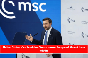 United States Vice President Vance warns Europe of 'threat from within'