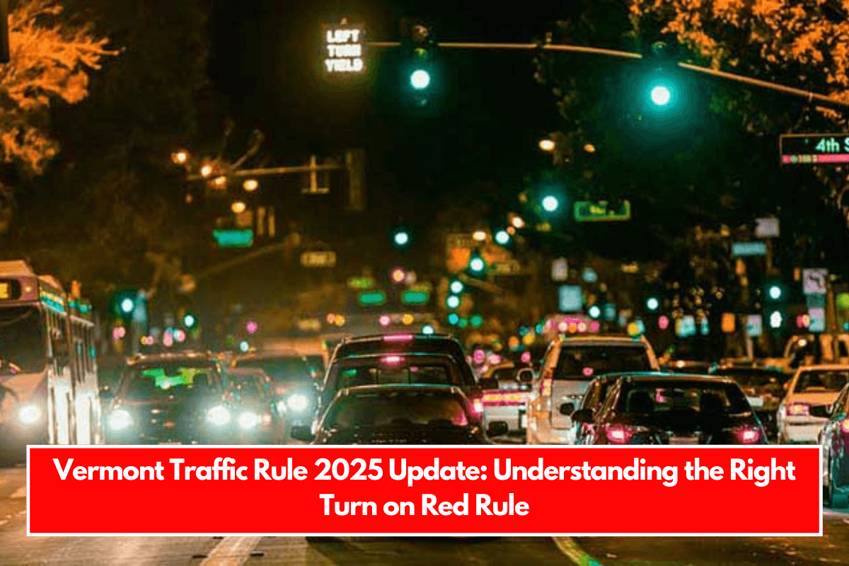 Vermont Traffic Rule 2025 Update Understanding the Right Turn on Red Rule