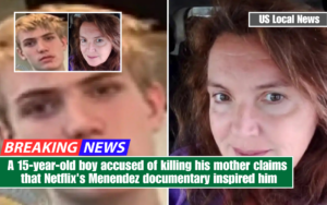 A 15-year-old boy accused of killing his mother claims that Netflix's Menendez documentary inspired him