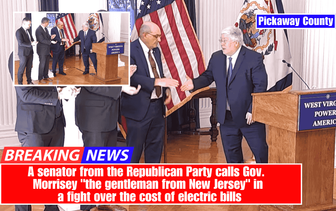 A senator from the Republican Party calls Gov. Morrisey "the gentleman from New Jersey" in a fight over the cost of electric bills