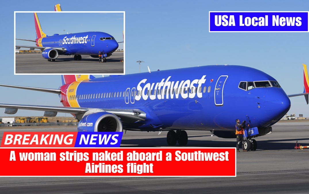 A woman strips naked aboard a Southwest Airlines flight