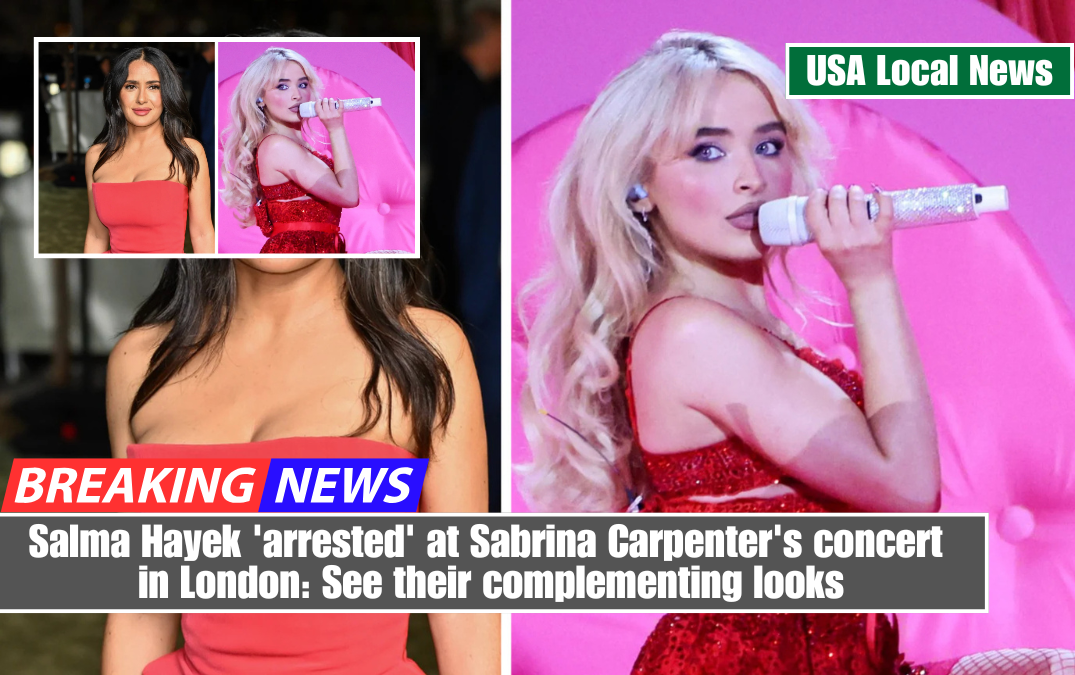 Salma Hayek 'arrested' at Sabrina Carpenter's concert in London: See their complementing looks