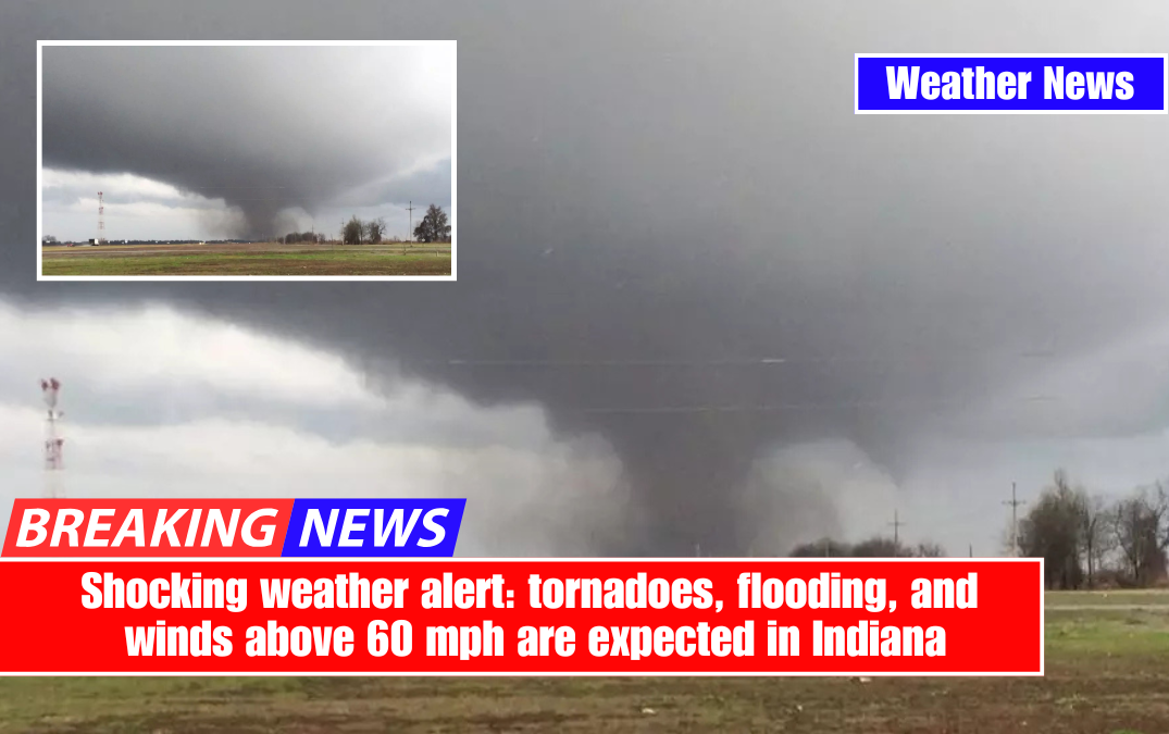 Shocking weather alert: tornadoes, flooding, and winds above 60 mph are expected in Indiana