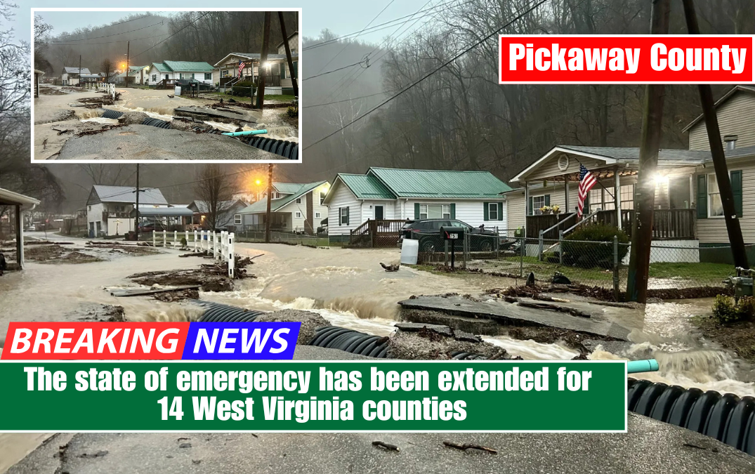 The state of emergency has been extended for 14 West Virginia counties