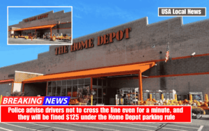 Police advise drivers not to cross the line even for a minute, and they will be fined $125 under the Home Depot parking rule